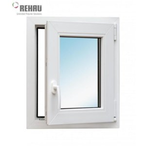 Окно металлопластиковое белое REHAU 900х600 мм 1 створка поворотно-откидное правое