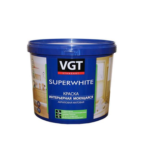 Краска в/д интерьерная моющаяся основа А матовая VGT 6 кг