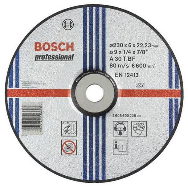 Круг зачистной по металлу Bosch 180х22х6 мм вогнутый