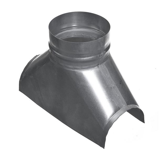 Врезка оцинкованная для круглых стальных воздуховодов d125х125 мм