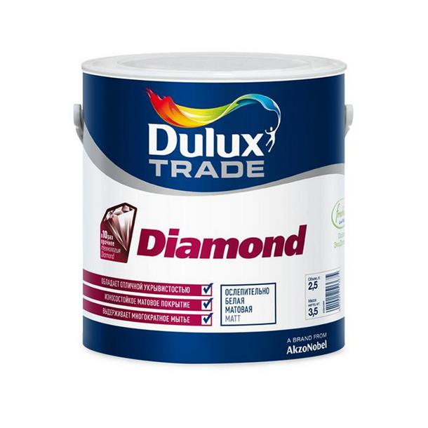 Краска в/д Dulux Diamond Matt основа BC матовая 2.5 л