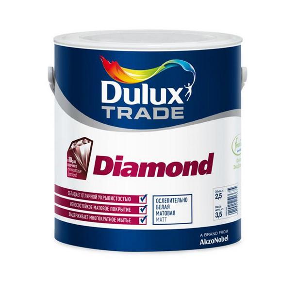 Краска в/д Dulux Diamond Matt основа BW матовая 10 л