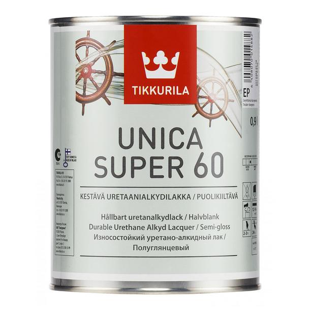Яхтный лак Tikkurila Unica Super основа EP полуглянцевый 0.9 л