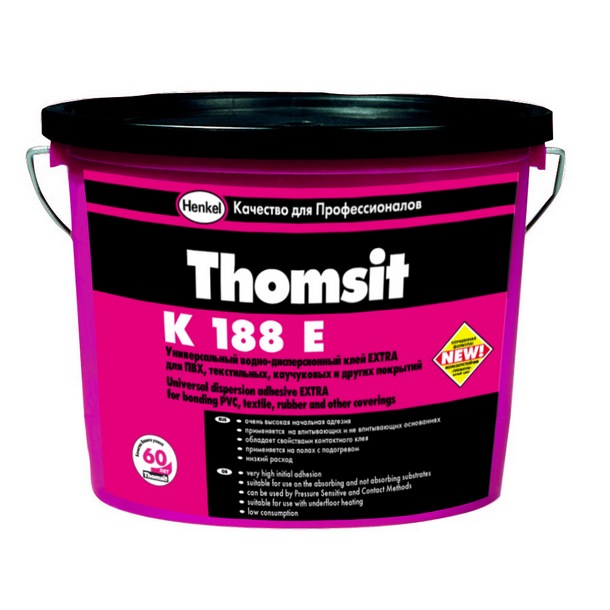 Клей для напольных ПВХ покрытий Thomsit K 188 E 12 кг