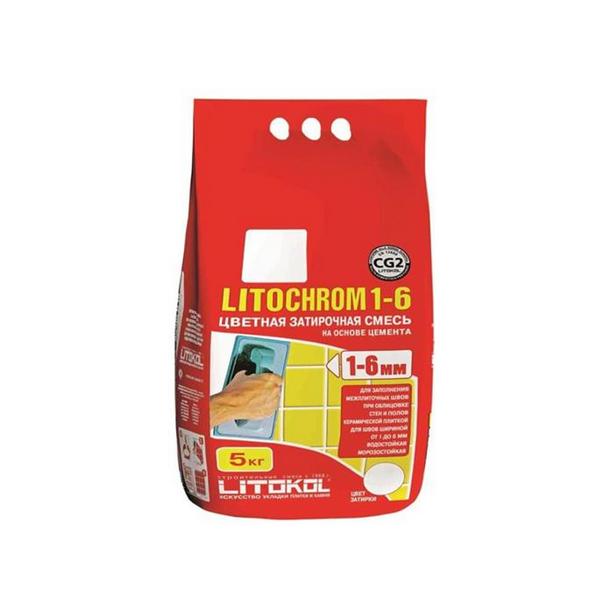 Затирка LITOKOL Litochrom 1-6 C.10 серая 5 кг